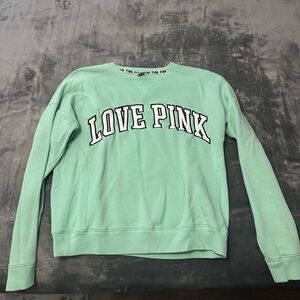 Victoria's Secret PINK Mint Crew Neck Sweater